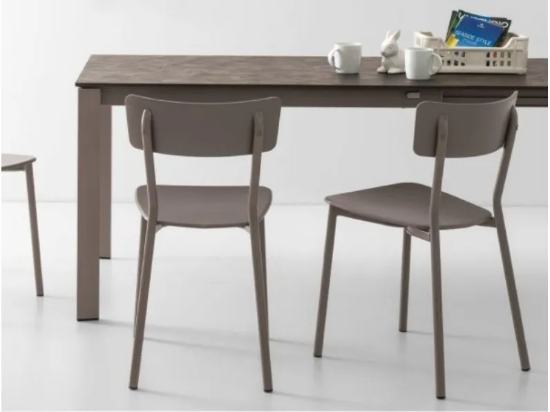 Sedia da cucina Jelly metal Connubia a prezzo Outlet 