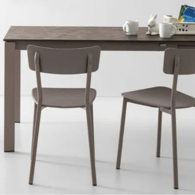 Sedia da cucina Jelly metal Connubia a prezzo Outlet 