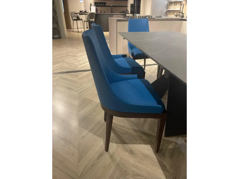 Sedia in pelle con schienale medio Cv 612 sedia artu' gianser in offerta