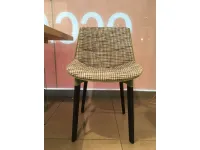 Sedia con schienale medio Flow chair color mdf Mdf in Offerta Outlet