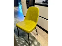 Sedia in ecopelle con schienale medio Tamara scontata
