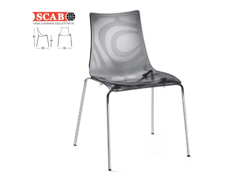 Sedia con schienale medio Zebra Scab a prezzo scontato