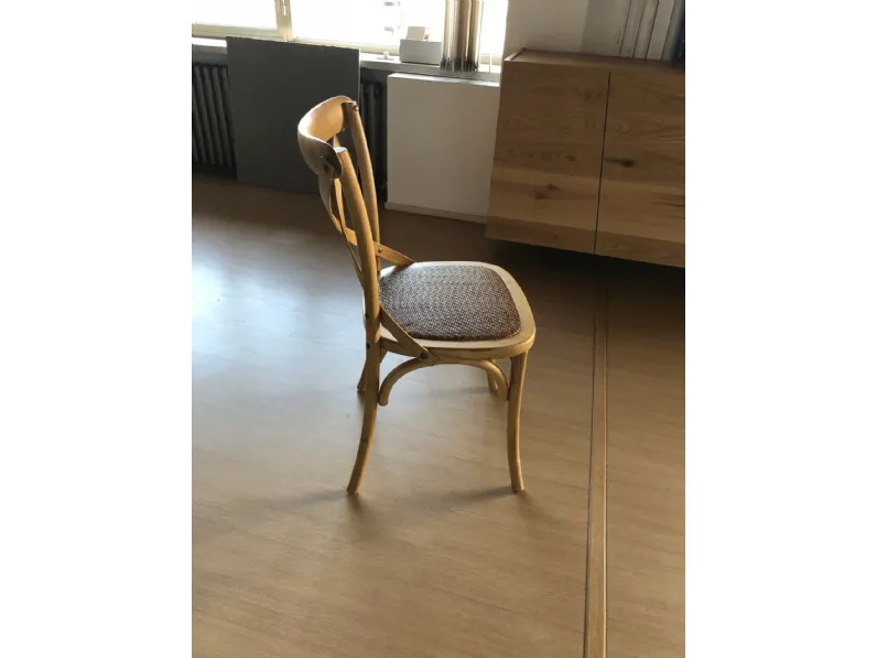 Sedia Country da cucina realizzata in legno scontata del 50%