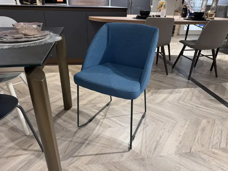 Sedia in tessuto poltroncina Cv 607 tone in Offerta Outlet