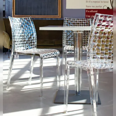 Sedia Ami ami da cucina realizzata in plastica scontata del 60%