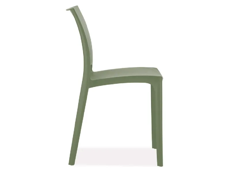 VERDELOOK Alumine Sedia da Giardino in Alluminio, 54x59x74 cm, per Arredo Esterni, Bar, Terrazze, Leggera e Versatile, Sedia Impilabile