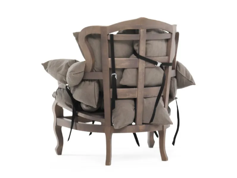 Sedia da soggiorno realizzata in legno 7 pillows di Mogg 
