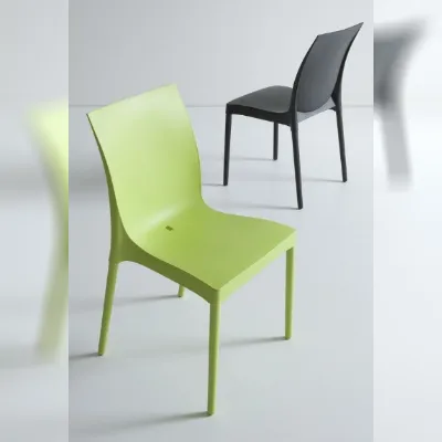 Sedia da soggiorno realizzata in plastica Iris di Gaber 