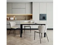 Sedia in tessuto con schienale medio Jack in Offerta Outlet