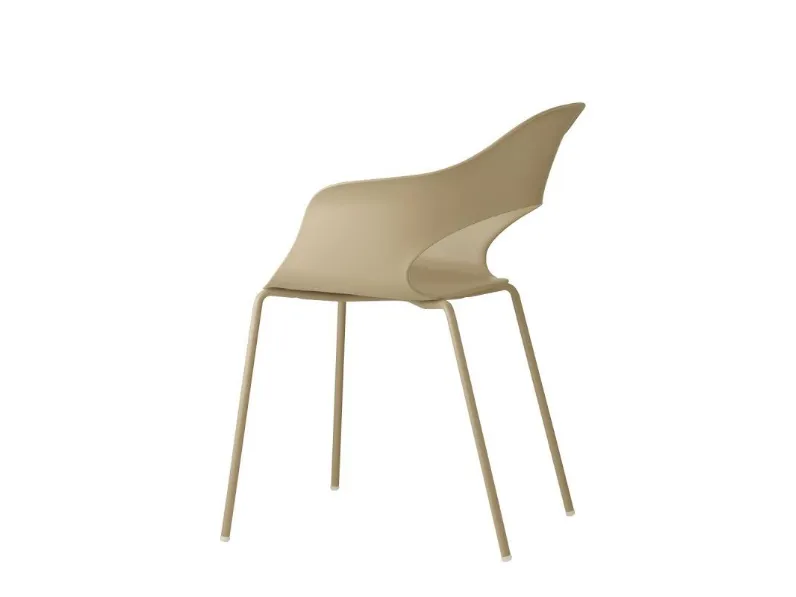 Sedia con braccioli Mod lady b go green tortora di Scab a prezzo scontato