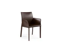 Sedia con braccioli Xl br di Julia arredo cuoio a prezzo Outlet