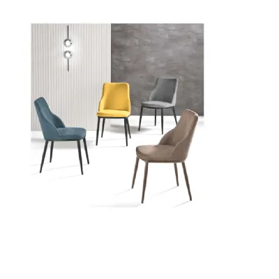 Sedia Daro da soggiorno realizzata in tessuto scontata del 45%