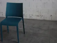 SEDIA Desalto 4 sedie desalto modello riga colore petrolio  PREZZI OUTLET