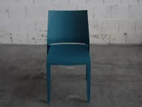SEDIA Desalto 4 sedie desalto modello riga colore petrolio  PREZZI OUTLET