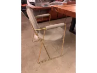 Sedia in pelle con braccioli Gemma scontata