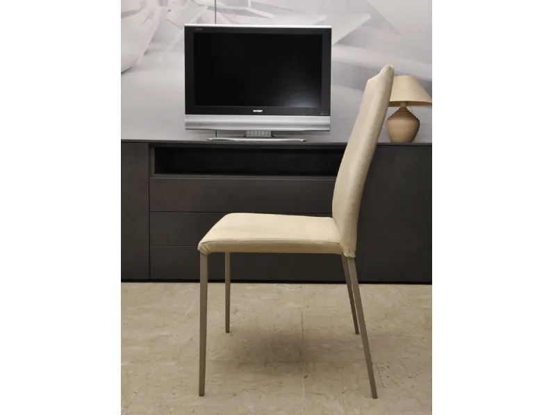 Sedia con schienale alto Quattro sedie tai di Bontempi in Offerta Outlet