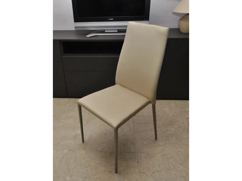 Sedia con schienale alto Quattro sedie tai di Bontempi in Offerta Outlet