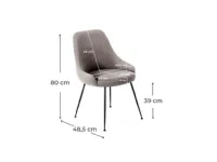 Sedia poltroncina Sedia naty di Md work a prezzo ribassato