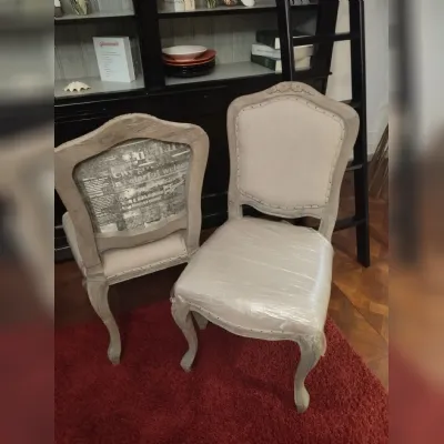 Sedia Dialma brown 2138 finitura rovere decapata da soggiorno realizzata in tessuto scontata del 60%