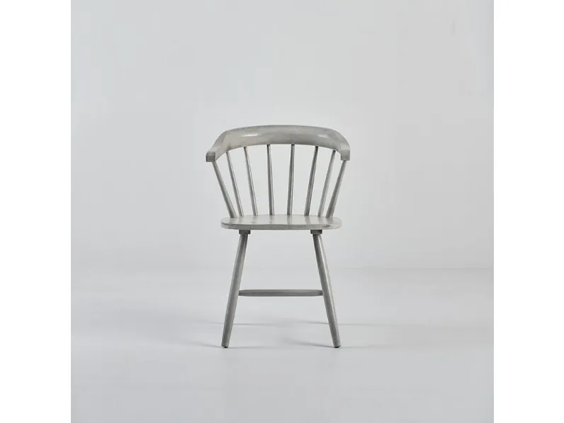 Sedia in legno con braccioli Dacia grey  in Offerta Outlet