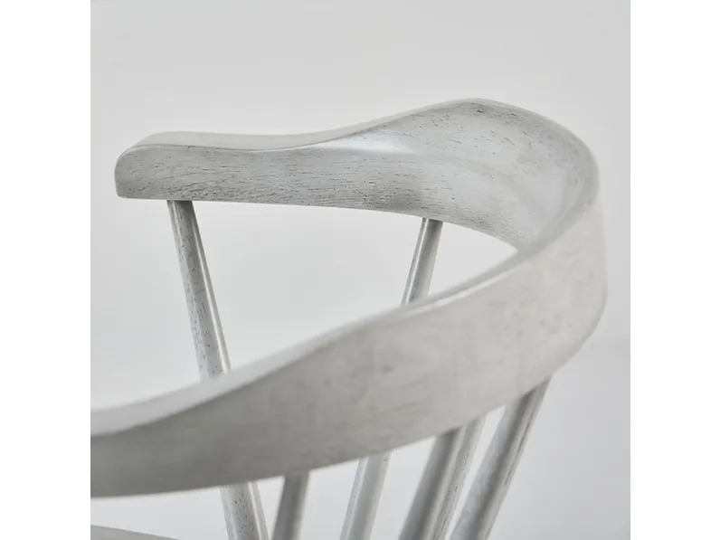 Sedia in legno con braccioli Dacia grey  in Offerta Outlet