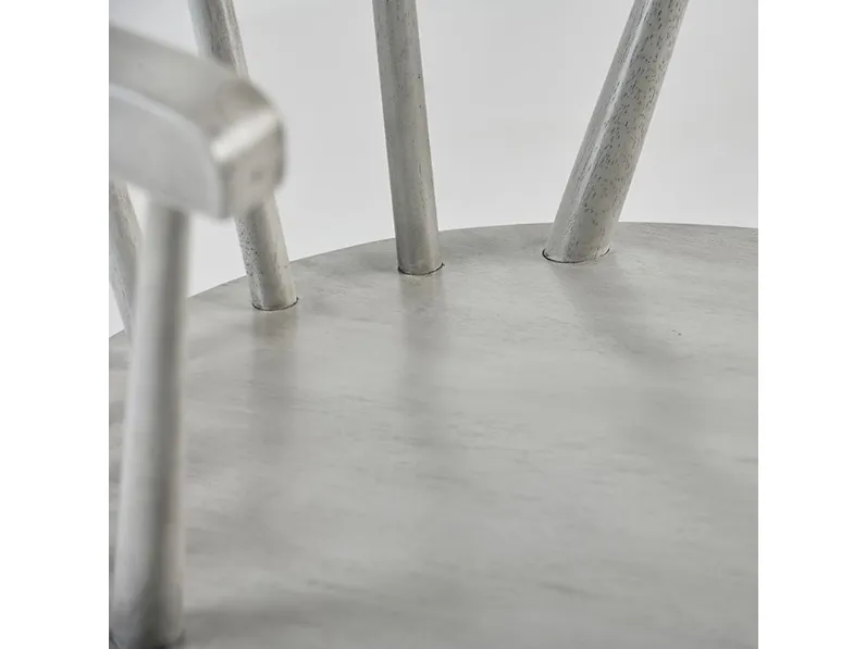Sedia in legno con braccioli Dacia grey  in Offerta Outlet