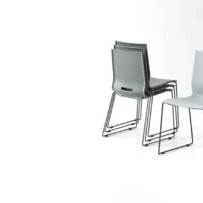 Sedia in plastica senza braccioli Elena 3 in Offerta Outlet