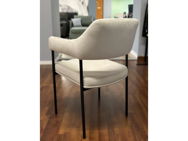 Sedia in metallo con braccioli Elisa in Offerta Outlet