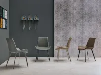 Sedia da cucina realizzata in ecopelle Malaga di Target point 
