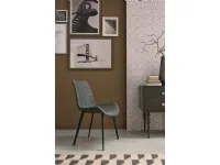 Sedia da cucina realizzata in ecopelle Malaga di Target point 