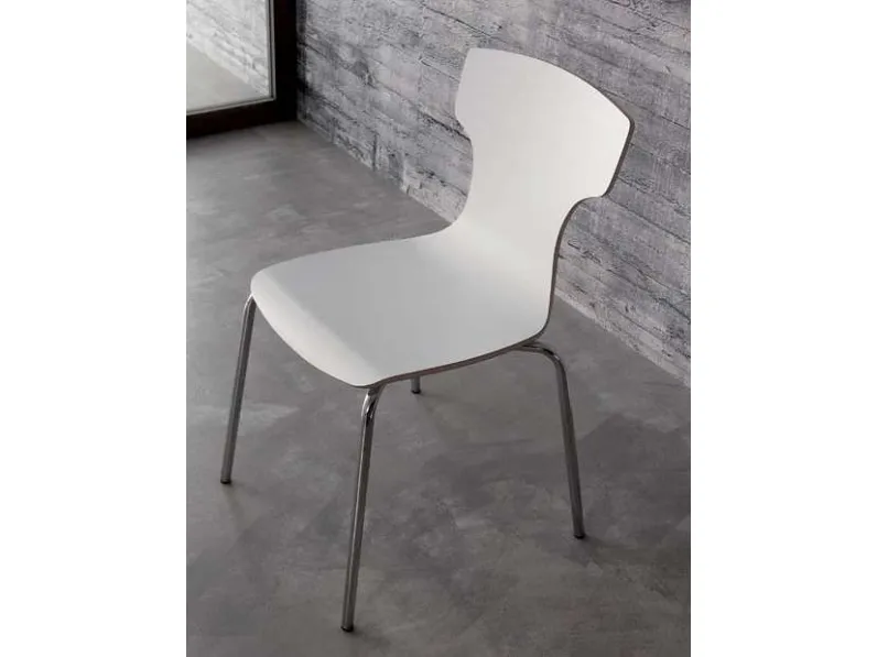Sedia in legno senza braccioli Hat in Offerta Outlet