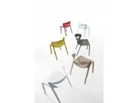 Sedia Set 4 sedie kicca da cucina realizzata in plastica scontata del 35%