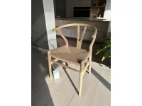 Sedia in legno con braccioli Ch24 wishbone chair scontata