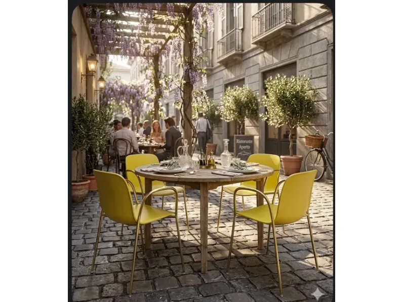 Sedia di Magis modello Sedia troy gialla struttura oro magis da cucina in offerta -71%