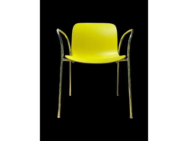 Sedia troy gialla struttura oro Magis SCONTATA a PREZZI OUTLET
