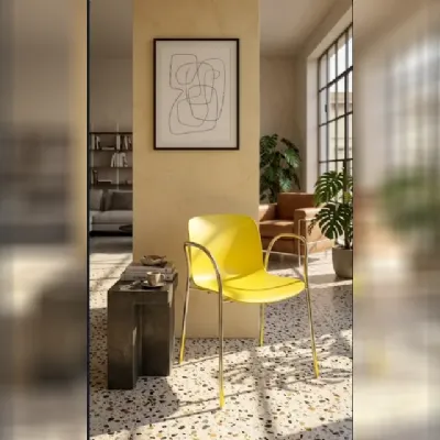 SEDIA Magis Sedia troy gialla struttura oro magis a PREZZO OUTLET