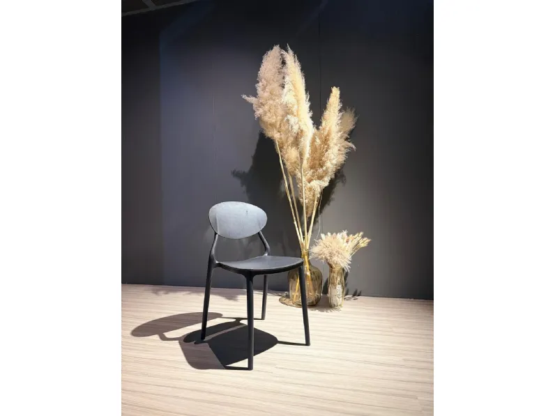 Sedia in plastica fissa Resina home scontata