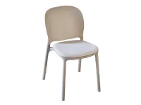 Sedia in plastica senza braccioli Hug scontata