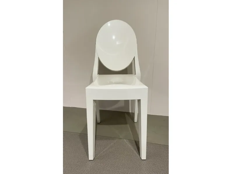 Sedia in plastica senza braccioli Victoria ghost scontata