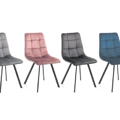 Sedia modello Daisy velvet  da soggiorno di Collezione esclusiva -28%