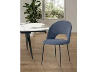 Sedia Sedia imbottita da soggiorno realizzata in tessuto scontata del 32%