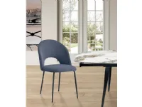 Sedia Sedia imbottita da soggiorno realizzata in tessuto scontata del 32%