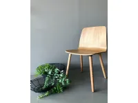 Sedia senza braccioli Varya wood di Inclass a prezzo ribassato