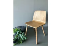 Sedia senza braccioli Varya wood di Inclass a prezzo ribassato