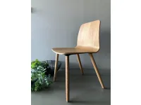 Sedia senza braccioli Varya wood di Inclass a prezzo ribassato