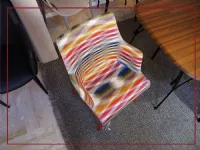 Sedia Eleganza nia missoni da soggiorno realizzata in plastica scontata del 44%