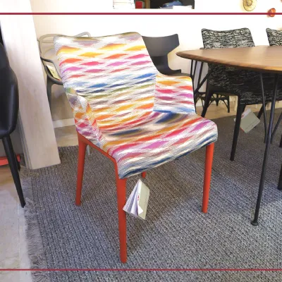 Sedia Eleganza nia missoni da soggiorno realizzata in plastica scontata del 44%