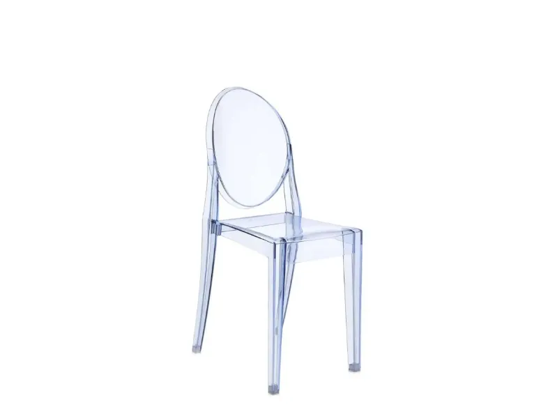 Sedia Victoria ghost da soggiorno realizzata in plastica scontata del 24%