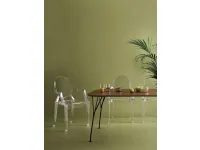 Sedia da soggiorno realizzata in plastica Louis ghost di Kartell 