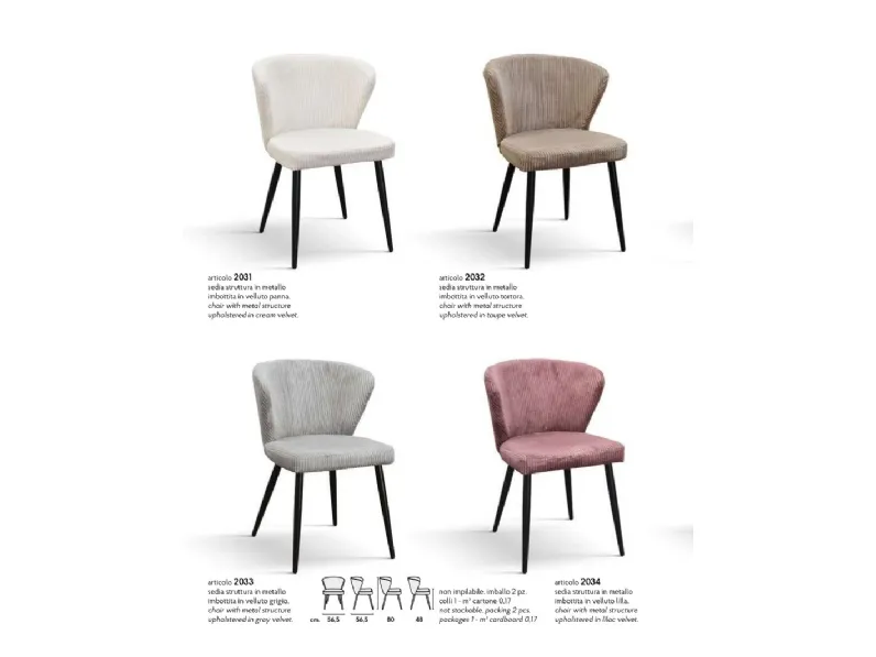 SEDIA Collezione esclusiva Mara a PREZZO OUTLET